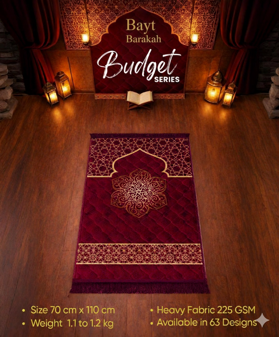 Red Color Lotus Flower Style Soft Namaz Mate