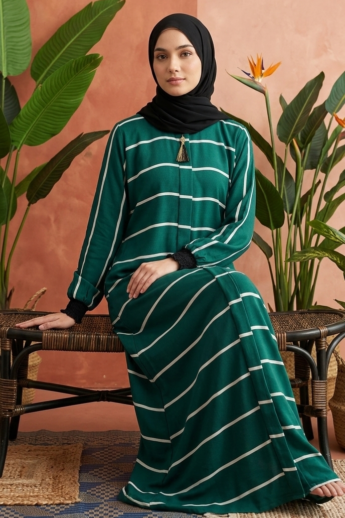 Midnight Botanical Luxe Abaya Set